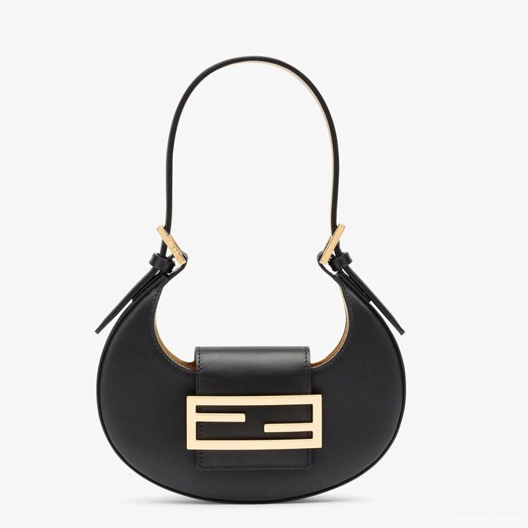 HOT Cookie Hobo Fendi Black Calf In Bag Mini Leather 0709
